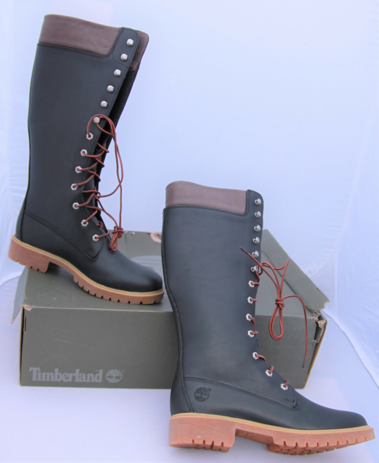 timberland tall lace up boots