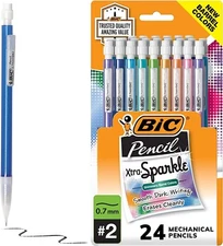 Bic Xtra-Sparkle Mechanical Pencil, Medium Point (0.7mm), Assorted Barrel Colors