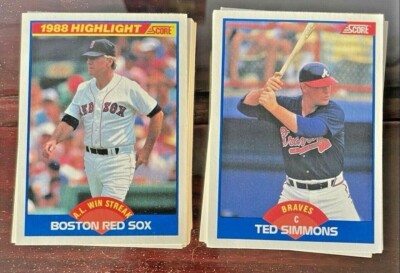 1989 Score Baseball #1-249 Pick Your Card set break!!!