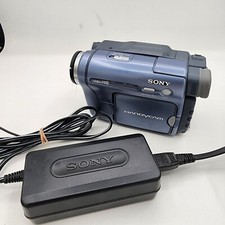 Sony CCD-TRV128 Hi8 Camcorder Nightshot 20x Optical Zoom w Power Cable Charger