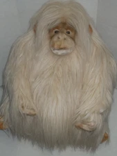 HUGE OVERSIZED VINTAGE? STUFFED PLUSH MOHAIR ORANGUTAN MONKEY APE ONE OF A KIND