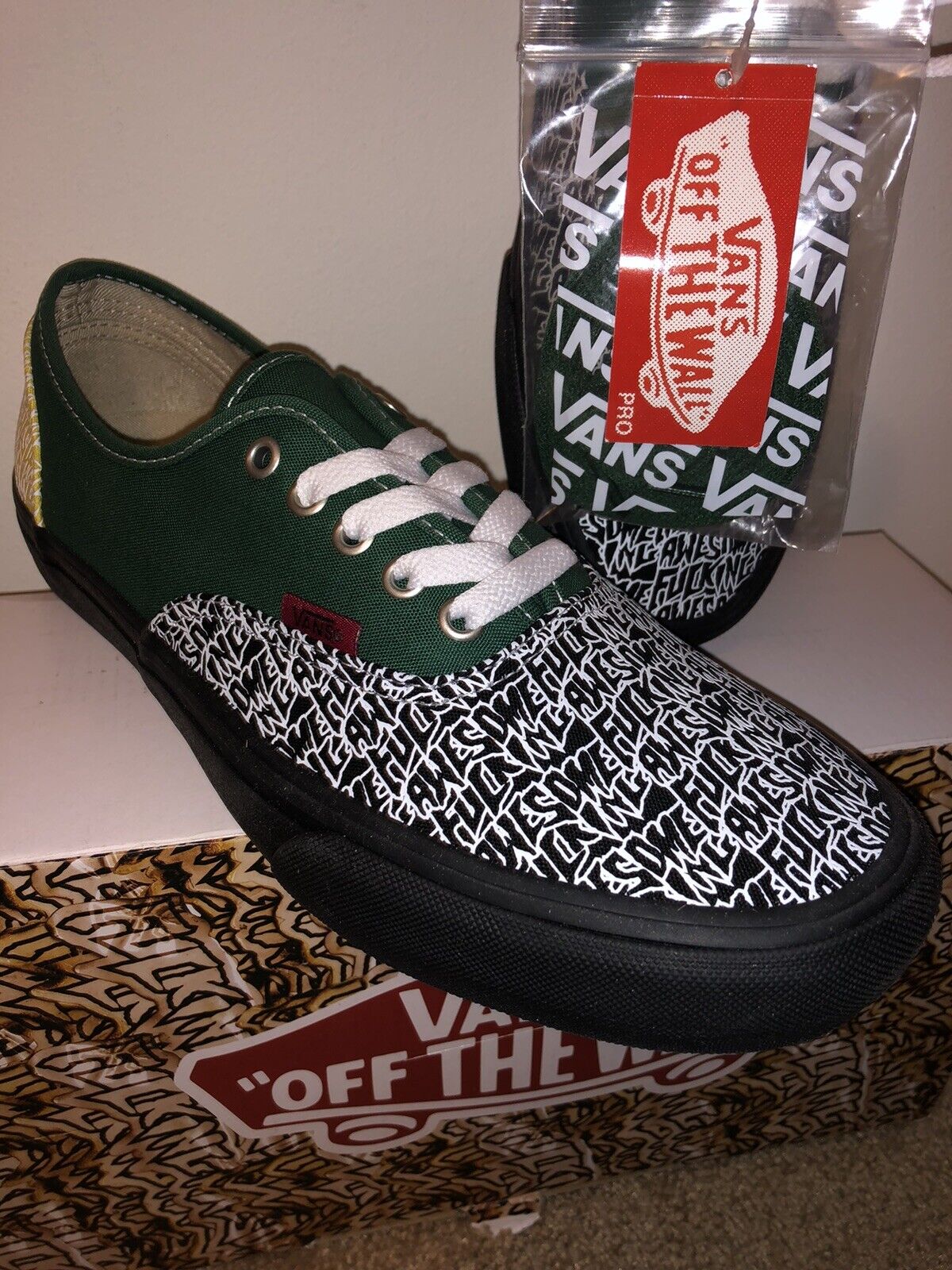 RARE!FuckingAwesome FA x Vans Authentic C Pro Black/Green 10 Supreme Jason Dill