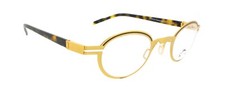 New Authentic Eye'DC V806 017 90s France Vintage Matte Gold Round Eyeglasses NOS