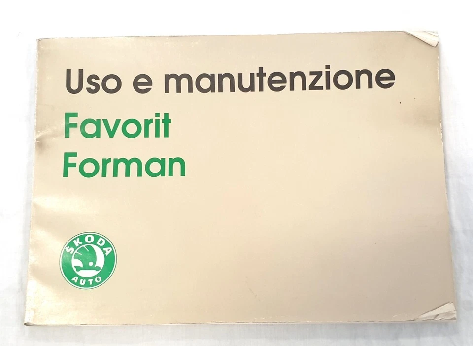 Libretti Uso e Manutenzione SKODA FAVORIT FORMAN PICKUP ed. 1992 lingua italiana - Immagine 2 di 3