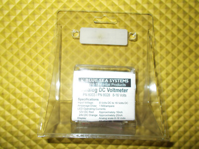 Blue Sea Systems - DC Voltmeter 8-16 Volts - 8003B | eBay
