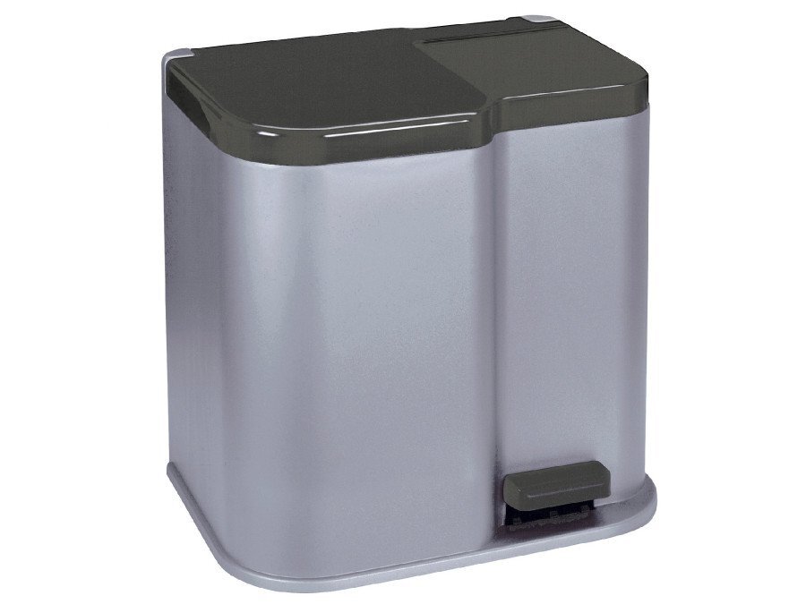 CURVER Mülleimer Duo 21 L DUO PEDALBIN silber / grau
