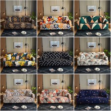 Mandala Geometry Sofa Covers Elastic Settee Slipcover Protector Couch 1~4 Seater