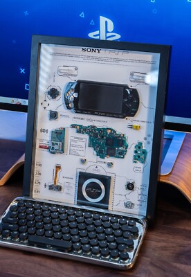 Disassembled PSP 1000 Teardown With Frame, Deconstructed Game