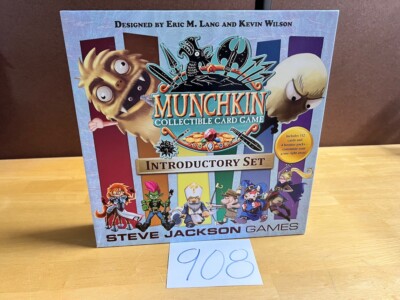 Munchkin Collectible Card Game, Introductory Set with additional cards, VG Cond