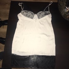 Cream And Black Lace Night Wear Asos