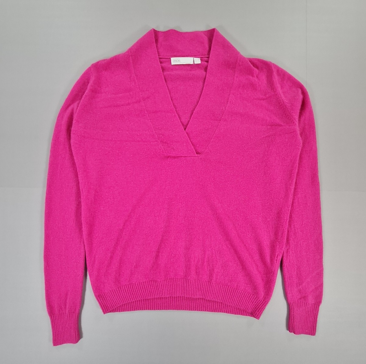 ASOS Womens Jumper Pink UK 100% Cashmere Soft Relaxed Fit Knit