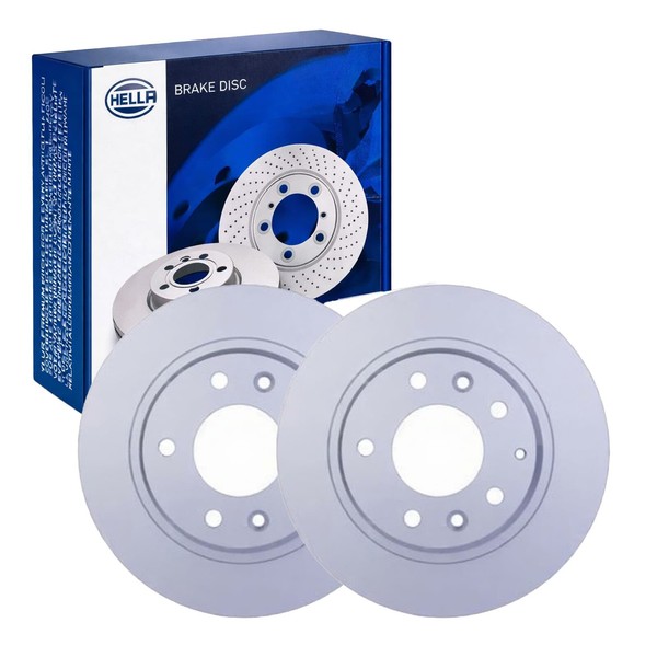 2X Hella Bremsscheiben 280Mm Hinten Passend FüR Isuzu Impulse Mazda 6 626-image