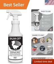 Skunk Off Pet Spray 32 oz - Powerful Odor Eliminator for Dogs  Carpets