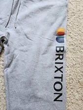 Brixton Men's Fleece Jogger - Grey Size XL NWOT
