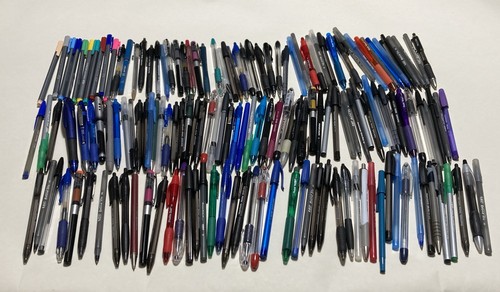 Mixed Lot Of 155 Pens Bic, Pentel, PaperMate, Staedtler, Foray, Pilot