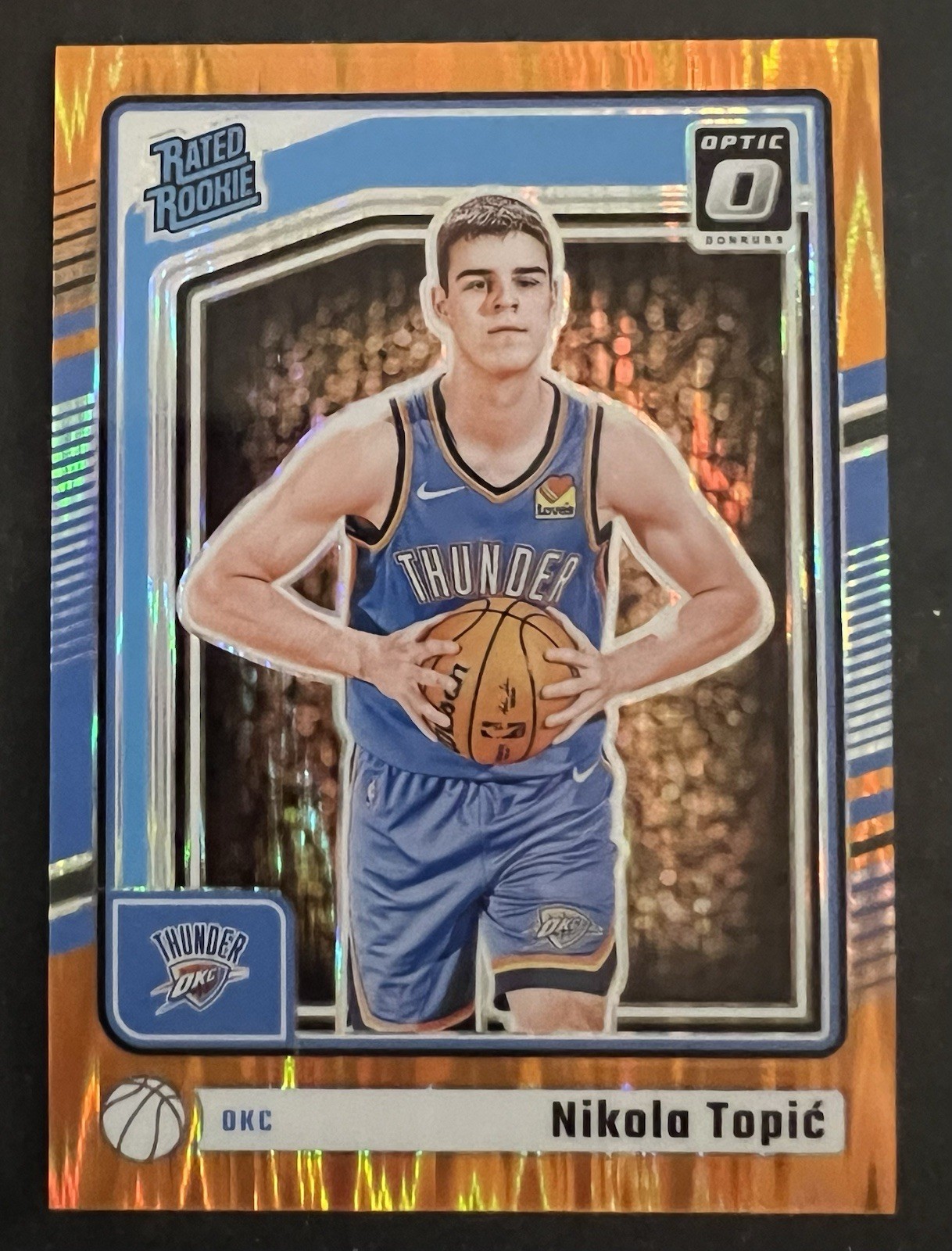 2024-25 Donruss Optic #278 Nikola Topic Orange Shock #136/225 RC Prizm