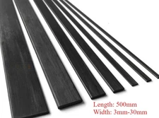 L500mm Carbon Fiber Flat Strip Square Sheet Bar Plate For RC Airplane Parts 2PC