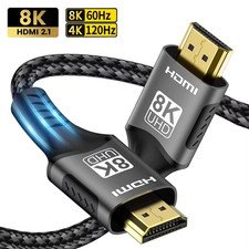 HDMI 2.1 Cable 8K 60Hz 4K 120Hz UHD Braided 4...