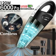 120W Handheld Cordless Vacuum Cleaner Small Wet & Dry Rechargeable for Home Car