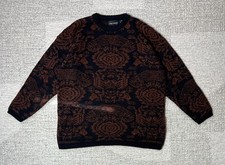 VTG Paul Harris Design Wool Blend Floral Grunge Emo Crewneck Oversized Sweater