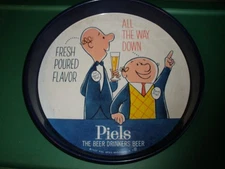 Piels Light Beer Harry & Bert 13"x2" Tray Canco 1957 Brooklyn Repro?