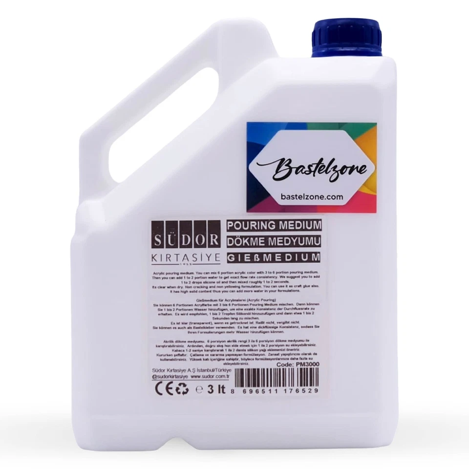 Pouring Medium 3L Gieß Medium für Fließtechnik Gießmedium für Acrylfarben 3000ml - Bild 2 von 4
