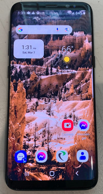 READ! Powers On Samsung Galaxy S8 SM-G950U Cell Phone Only w/ Box Manual