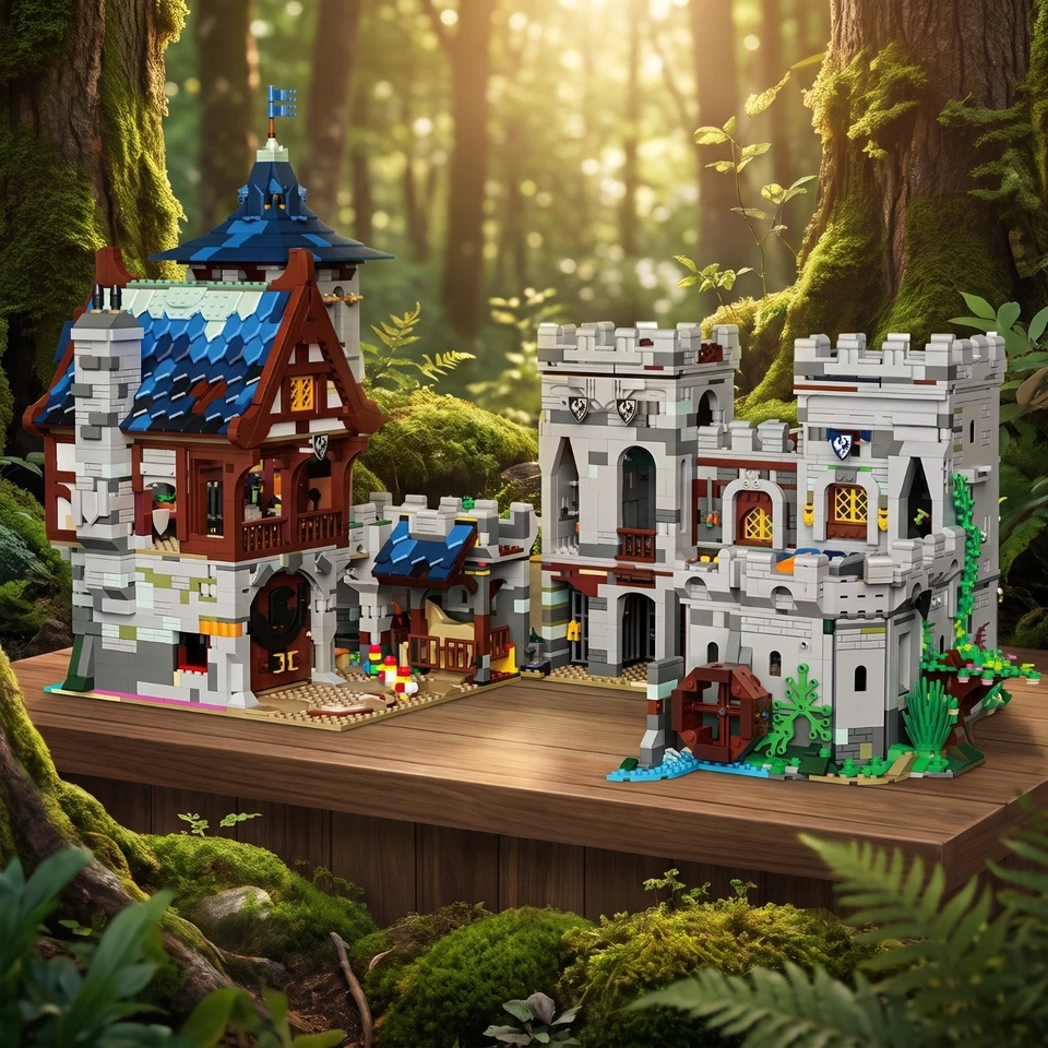 Burg Schloss Bausteine Moc Technic 10305 31168 11377 21063 21348 10316 10333 Set - Bild 3 von 4