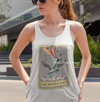 #ad #ad Rollerskating Tank Top The Roller Girl $26.89