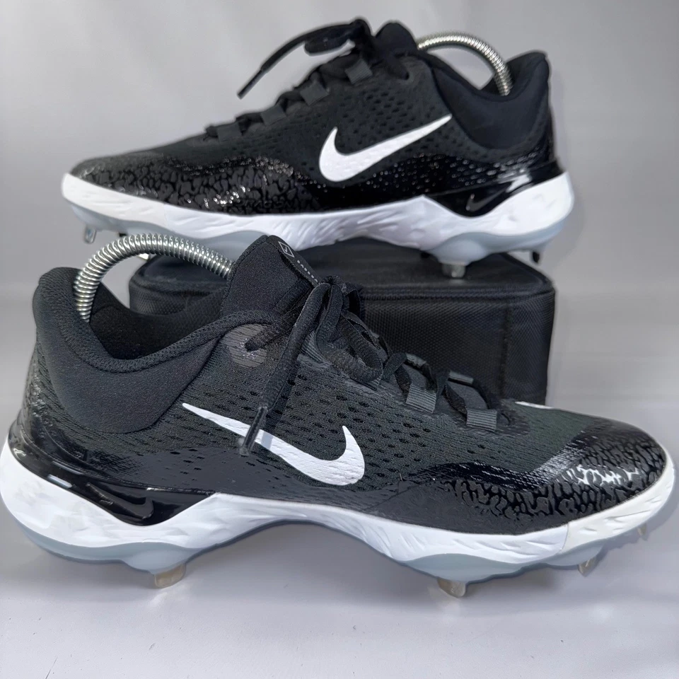 Бейсбольные бутсы Nike Alpha Huarache Elite 4 металлические черные белые мужские размер 11 - Изображение 2 из 4