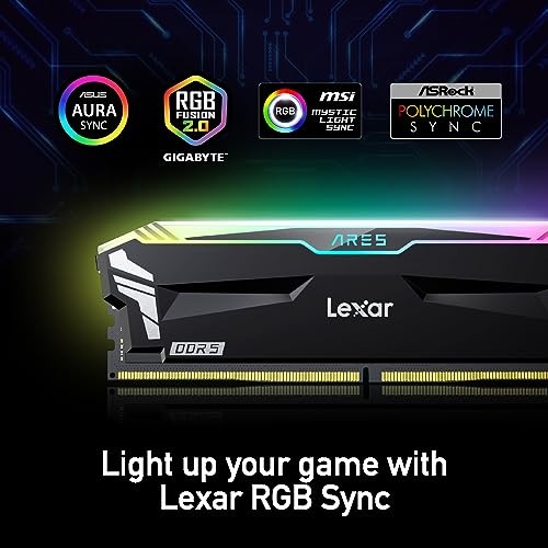 Lexar ARES RGB DDR5 32GB Kit 2x16GB Desktop Memory with Error