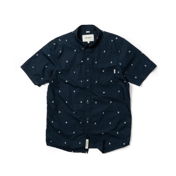 Men Carhartt Shirt Navy 36 / S / 44