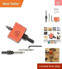 Versatile 2-1/8 Inch Hole Cutter - Perfect for Wood, Metal, and Plastic Projects
