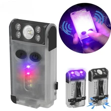 UV LED EDC Flashlight Type-C Rechargeable Power Bank Work Light with Magnetic