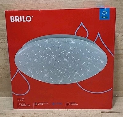 LED Ceiling Light 12W 1200lm 4000K IP44 Starry Sky Bathroom Lamp Round White