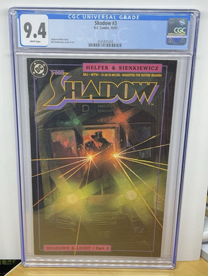 The Shadow 3 1987 CGC 9.4 NM WHITE Pages DC Bill Sienkiewicz Subway Cover