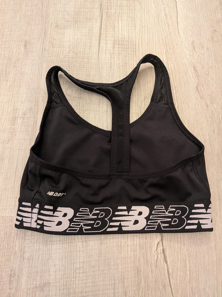 New Balance Dryx Women's XS/S Sports Bra Racerback Black  - Image 2 of 4