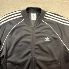 Adidas Originals Superstar Track Jacket Black 3 Stripe Trefoil Full Zip Men Med