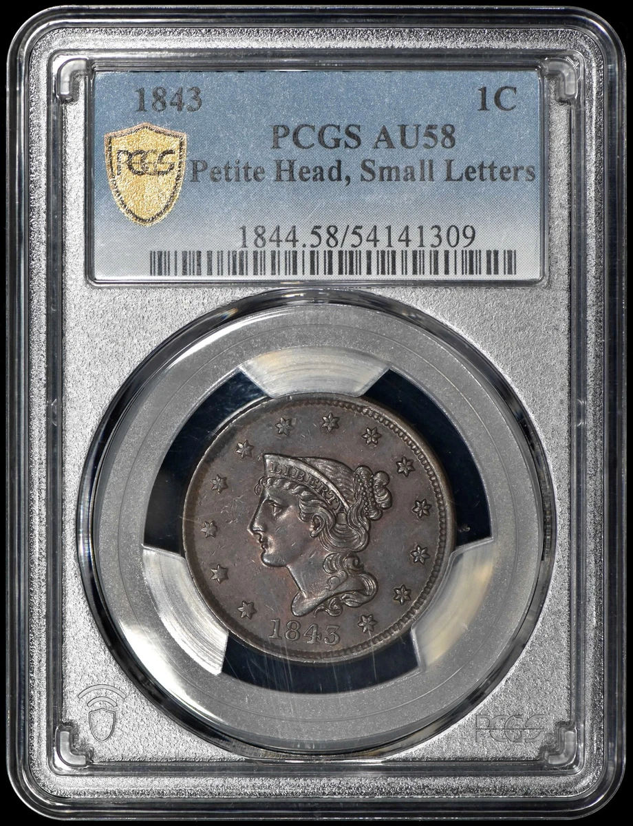 1843 Year Braided Hair Large Cents (1839-1857) for sale | eBay