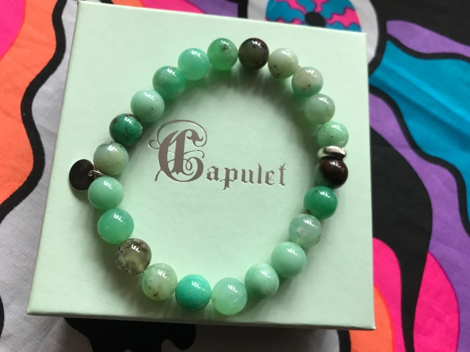 Capulet Armband 🌿 Armkette Perlen lim. Edition Allegra Edelstein ☘️ Chrysopras