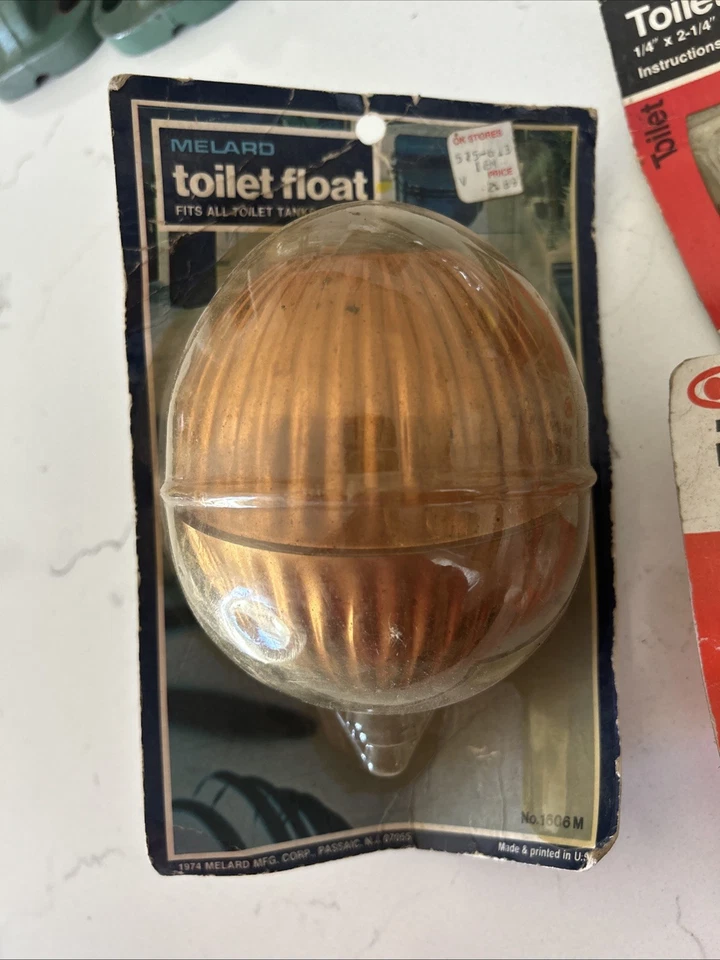 1970’s Antique Toilet Parts Tank Ball Toilet Float Flush all Guide New Old Stock - Image 2 of 4
