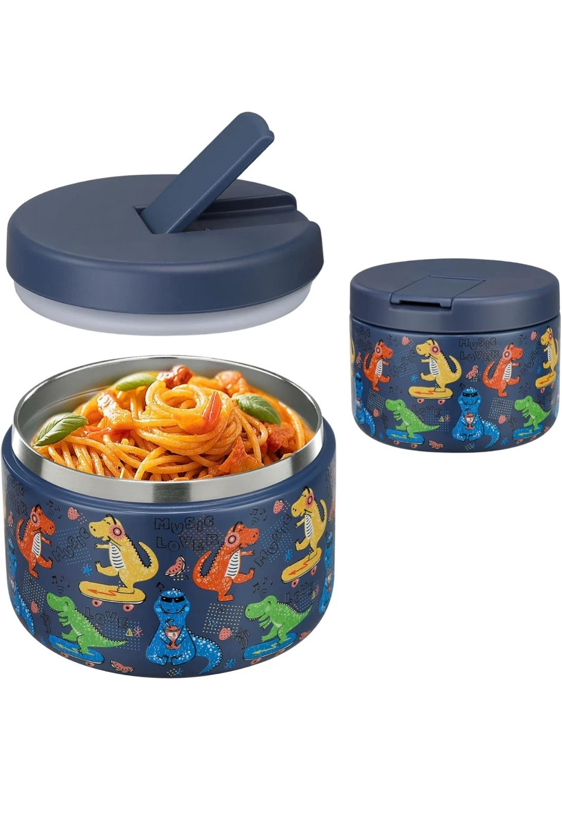 12oz Insulated Vacuum Food Jar with Buckle Lid Wide Mouth Soup Thermo
