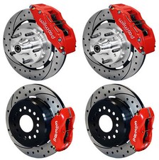 Wilwood Disc Brake Kit64-72 Chevelle64 Piston Red Calipers12 Drilled Rotors