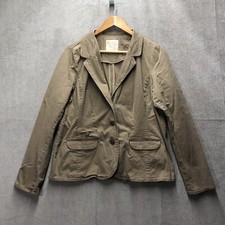 Khaki Womens Blazer Single Breast Size Unknown Twill Casual Career