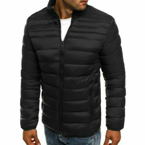 Men's Lightweight Bubble Coat Puffer Jacket Quilted Padded Winter Warm