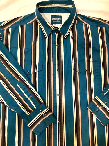 Chemise Wrangler Brushpopper 2XL Aztèque Sud-Ouest Géométrique Perle