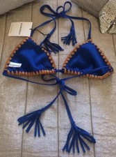 GLAMOROUS Embroidered Triangle Bikini Top Asos Topshop Beach Holiday FESTIVAL S