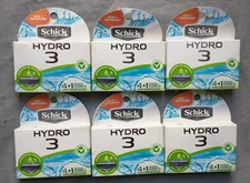 6 Packs of 4 of Hydro 3 Blade Razor Cartridge Refill 24 Total Cartridges 
