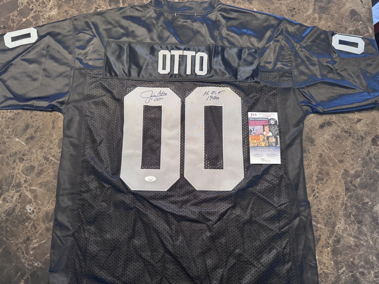 Jim Otto Autographed Signed Oakland Raiders Jersey JSA COA Las Vegas HOF 