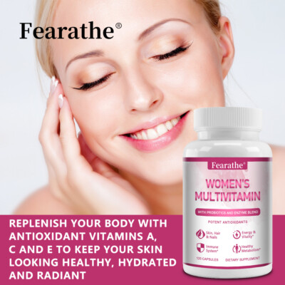 Probiotics with Prebiotics 600mg Multi Fiber Blend Supports Womens Health
